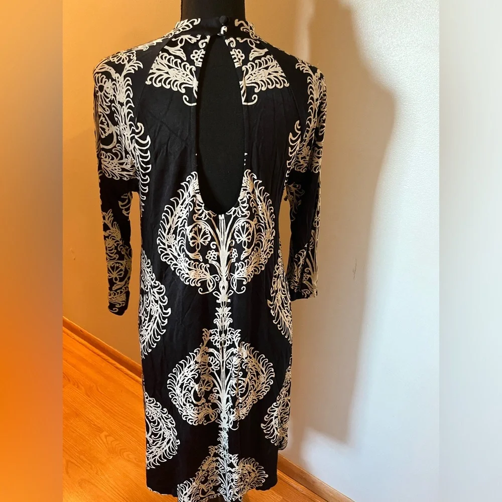 FREE PEOPLE  paisley black‎ & white dress. Size S/P